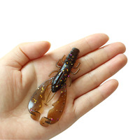 Leurre souple Hessen Homard & Crevette 3.4g/70mm ABS 8 Couleurs Odeur de Poisson pour Pêche au Bar en Mer et en Rivière