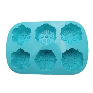 Handmade Christmas <b>Silicone</b> Cake Diy <b>Baking</b> Tools Snowflake Shaped Soap Mold - Product Image 5