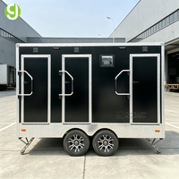 Remorque de toilettes mobiles GoEasy, toilettes portables faciles à transporter, conçues pour les événements sur de courtes distances