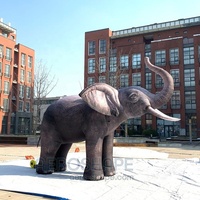 Installation d'amusement Parc modèle animal géant gonflable personnalisé Énorme sculpture d'éléphant gonflable publicitaire exquise
