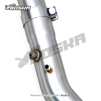 Sistema de Escape Boska BK de Lujo en Acero Inoxidable de 1.5mm con Tubo de Flujo Libre para Audi S3 2.0T 2015-2020, con Protector Térmico y Garantía de 3 Años