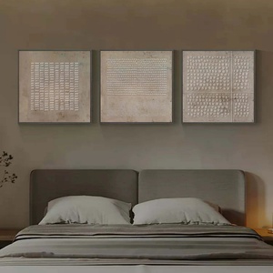 Arte Abstracto Tridimensional Marrón, Arte Texturizado para Pared, Arte Wabi-Sabi, Juego de 3 Cuadros Minimalistas en Lienzo - Product Image 5