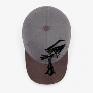 Casquette de baseball 5 panneaux à visière courbée en sergé de coton vintage, imprimée sérigraphiée avec logo personnalisé, motif lettres, vente en gros - Product Image 6