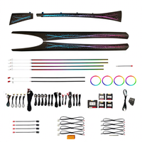 Kit d'éclairage ambiant intérieur de voiture 64 couleurs compatible avec Toyota Avalon 2019-2025 12V 29 32 Lumières LED d'ambiance pour toute la cabine