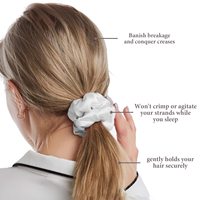 Lot en gros de chouchous de luxe 100% soie de mûrier 19MM 5CM, accessoires pour cheveux pour femmes, élastiques à queue de cheval doux et lisses