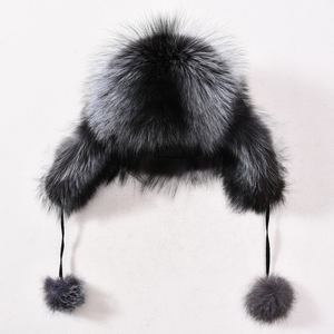 Chapeaux pelucheux en fourrure de raton laveur pour femmes, accessoire unisexe, couvre-oreilles personnalisé, pour l'hiver, vente en gros, - Product Image 2