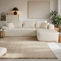 Canapé à Compression Cloud Conçu pour les Animaux – Tissu Anti-Rayures et Canapé Modulaire Pouf en Gris Foncé Crypton