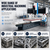 Centre d'usinage à portique CNC avec tête à entraînement par engrenages BT50, centre d'usinage de type portique pour composants de grande précision et pièces métalliques
