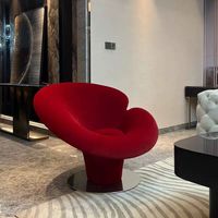 Chaise de loisirs en fibre de verre design de luxe nordique chaise de Lotus en fer à cheval Alien paresseux Lingzhi pour chambre à coucher école d'hôtel