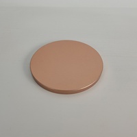 Moule métallique rond transparent pour pot à bougie avec couvercle à vis en or rose et anneau d'étanchéité anti-déversement pour usage industriel chimique - Vente en gros