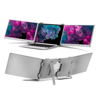 Écran portable double écran 15,6 pouces Full HD IPS tactile, extension d'écran triple pour ordinateur portable pour le jeu, interface Type C