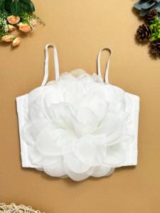 Kanuna-Débardeur <span class=keywords><strong>Bustier</strong></span> Halter respirant pour femme, <span class=keywords><strong>grande</strong></span> fleur en <span class=keywords><strong>dentelle</strong></span> tridimensionnelle pour les fêtes de club et les festivals-Support ODM/OEM - Product Image 3