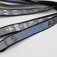 Lanière réfléchissante de marque en gros pour l'aviation, avec boucle de ceinture de sécurité métallique pour Airbus