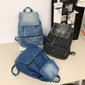 Mochilas <span class=keywords><strong>de</strong></span> Mezclilla Casuales y Modernas para Mujer al por Mayor, con Gran Capacidad, Personalizadas, para Estudiantes Escolares - Product Image 1