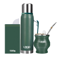 Gourde isotherme en acier inoxydable pour Yerba Maté, avec logo gravé au laser personnalisé, anti-fuite, pour le camping