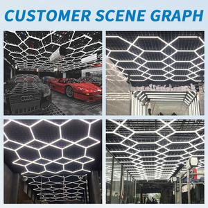 Venta al por mayor de luces LED hexagonales para <span class=keywords><strong>taller</strong></span> de reparación de belleza de coche - Product Image 2