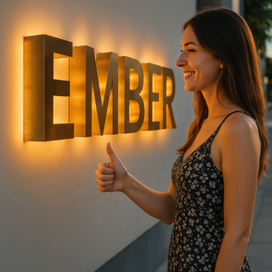 Segno splendente al Neon Led Personnalis <span class=keywords><strong>E</strong></span> 3D lettera personalizzata di cristallo acrilico lettere retroilluminate segni di pubblicità esterna Logo aziendale - Product Image 2