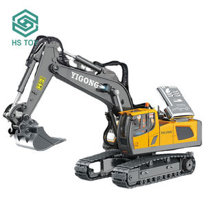 Camión de aleación de rotación de 2,4 grados, juguete de excavadora <span class=keywords><strong>RC</strong></span> con USB, HS 1/20 Ghz 680 escala 11ch brazo puede excavar - Product Image 1