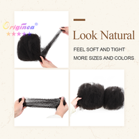 Originea 50g Cheveux Humains Afro Crépus Ondulés Prédéfrisés En Vrac Bruts Remy pour Tresses Twist Faux Locs Extension de Cheveux Douce
