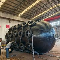 Defensa Marina Inflable de Goma Resistente a la Corrosión 0.5-4.5m, Cojín Neumático Portátil para Barcos, Yates y Embarcaciones de Trabajo, Multicolor