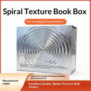 Creative Water Ripple Book Makeup Gift <b>Box</b> with <b>Silver</b> Spiral Texture Custom Logo Available In Stock - Product Image 5