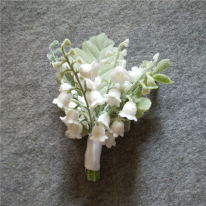 Boutonnières réalistes pour mariée et marié, lys calla, lys de la <span class=keywords><strong>vallée</strong></span>, boutonnières populaires en forme de rose pour les cérémonies de mariage - Product Image 4
