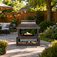 En promotion : Brasero extérieur à bois en acier au carbone, structure KD, pour le jardin et la chaleur