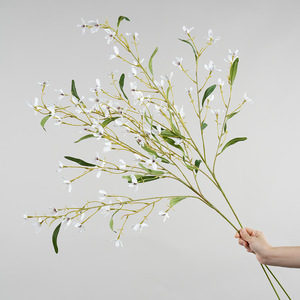 Magnolia artificielle Greenway, orchidée blanche à longues branches, arrangement floral décoratif pour les fêtes et les festivals - Product Image 1