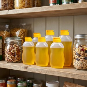 Bouteille en PP <span class=keywords><strong>de</strong></span> qualité alimentaire 280 ml 425 ml facile à presser, distributeur durable avec bouchon à clapet pour les contenants <span class=keywords><strong>de</strong></span> moutarde, <span class=keywords><strong>de</strong></span> ketchup et <span class=keywords><strong>de</strong></span> pâte <span class=keywords><strong>de</strong></span> sésame - Product Image 5
