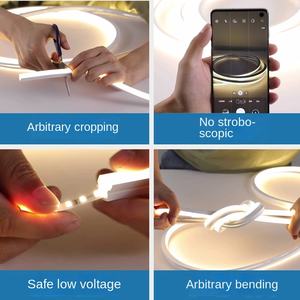 เชือกไฟนีออน LED ซิลิโคน10x10มม. หรี่แสงได้เต็มที่12V 24V ไฟนีออน LED 5เมตรต่อม้วนซิลิคอน - Product Image 2