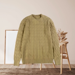 Maglione da <span class=keywords><strong>Uomo</strong></span> in <span class=keywords><strong>Lana</strong></span> Grezza Retrò con Logo Ricamato Personalizzato, Maglione Traspirante Antivento e Caldo, Maglione Casual Invernale da <span class=keywords><strong>Uomo</strong></span> - Product Image 6