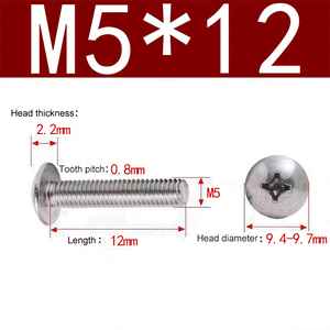 Vis autotaraudeuses métriques M2.5 en acier inoxydable zingué sur mesure, à tête hexagonale et embase cruciforme, avec épaule - Product Image 3