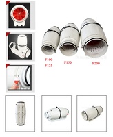 Ventilateur d'extraction de ventilateurs de conduit en ligne silencieux à faible bruit de flux d'air mélangé d'OEM 150mm pour l'extracteur de fumée