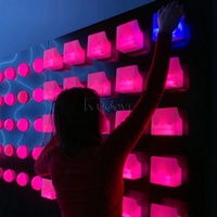 Juego de Escalada en Roca Interactivo Multijugador con Botones de Desafío, Iluminación LED Interior Kydavr, Juego de Escalada en Roca con Activación por Luz LED, por Tiempo Limitado