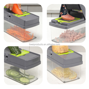 16 in 1 All in One Pro çok fonksiyonlu manuel soğan patates dilimleme Dicer öğütücü kesici makinesi sebze kesicisi - Product Image 3