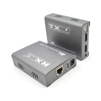 Xput 4K TCP IP HDMI KVM Extender sur câble CAT5e CAT6, prend en charge le clavier et la souris USB, télécommande IR bidirectionnelle, audio et vidéo sans perte