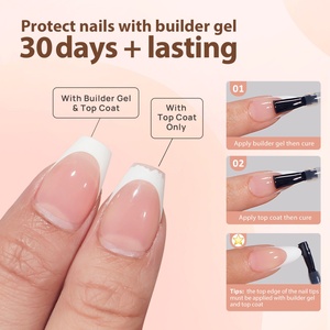 XCOATTIPS เล็บปลอม 150 ชิ้น ขายส่ง ขนาดกลาง ทรงอัลมอนด์ เจล X ปลายเล็บแบบฝรั่งเศส เจลนิ่ม คุณภาพระดับร้านทำเล็บ กดติดง่าย - Product Image 4
