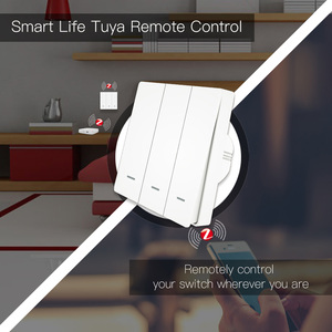 MOES ไม่มีสายกลาง ไม่มีตัวเก็บประจุ Zigbee 3.0 ปุ่มกดติดผนังไร้สาย สวิตช์อัจฉริยะ ควบคุมผ่าน WiFi/เสียง/มือ ควบคุมผ่าน Tuya มาตรฐาน EU UK 1/2/3 - Product Image 6