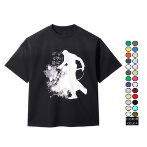 TKAN 101 camiseta Vintage personalizada para hombre de alta calidad 260 gramos de algodón pesado StreetWear diseño de hombro caído de gran tamaño - Product Image 1