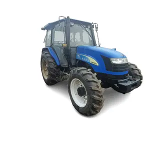 Tracteur d'occasion assez utilisé reconditionné Shanghai New Holland Snh554 55HP 4WD tracteur agricole à prix bon marché