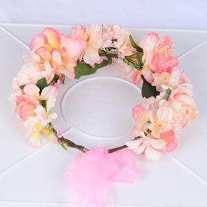 Couronne de fleurs artificielles de pivoine en gros pour mariée, attractions touristiques, mariage, employées - Product Image 3