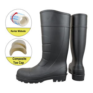 Botas <span class=keywords><strong>de</strong></span> Seguridad con Puntera <span class=keywords><strong>de</strong></span> Material Compuesto, Dieléctricas, Impermeables, Antideslizantes, Ligeras, <span class=keywords><strong>de</strong></span> PVC, hasta la Rodilla, para <span class=keywords><strong>Lluvia</strong></span> - Product Image 1