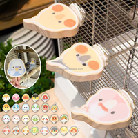 Accessoires mignons pour cage à oiseaux : Plateforme de ponçage des griffes rugueuse, Perchoir en bois pour perroquet, pour perruche, calopsitte, agapornis