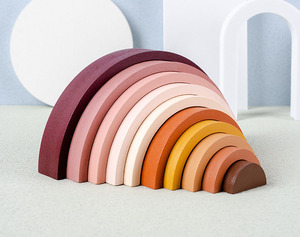 NUEVO ESTILO JUGUETES DE MADERA PUENTE DE ARCO IRIS APILADOR BLOQUES DE CONSTRUCCIÓN JUEGOS DE APILAMIENTO DE EQUILIBRIO - Product Image 2