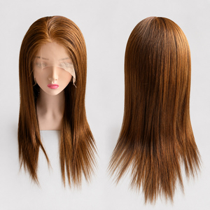 <span class=keywords><strong>Parrucca</strong></span> Full Lace Pronta per la Spedizione, 12A Senza Colla, Capelli Umani Vergini Brasiliani, Realizzata a Mano, Effetto Cuoio Capelluto Naturale, Biondo Miele, Base in Seta Trasparente - Product Image 2