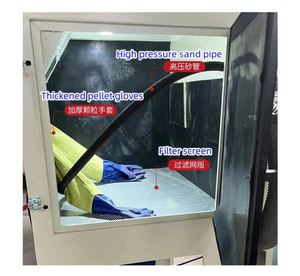Máquina de arenado sin polvo, manual, gabinete de arenado húmedo, tipo vapor de agua, desincrustación en seco, limpieza de vidrio a alta presión - Product Image 6