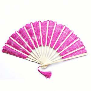 Abanico de mano de encaje personalizado para danza y bodas, suministro directo de fábrica - Product Image 4