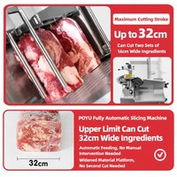 Trancheuse automatique viande congelée sur pied, acier inoxydable usage commercial épaisseur réglable 2.5‑15mm