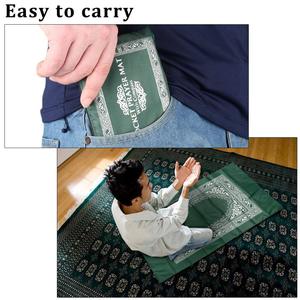 Vente en gros d'usine Tapis de prière musulman portable imperméable de voyage avec <span class=keywords><strong>boussole</strong></span> - Product Image 5