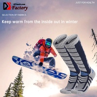 Chaussettes de ski montantes pour hommes, épaisses et matelassées en tissu éponge, avec technologie Coolmax, pour la randonnée, vente en gros